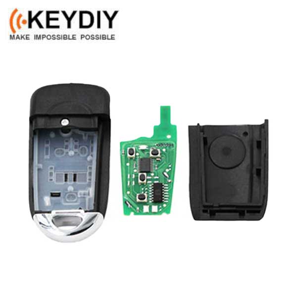 KEYDIY - 4-Button Universal Flip Key w/ Integrated Chip - GM Style (KD-NB22-4)