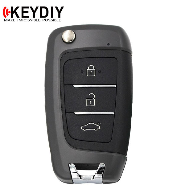 KEYDIY - Hyundai Style - 3-Button Flip Key Blank w/ Integrated Chip (KD-NB25)