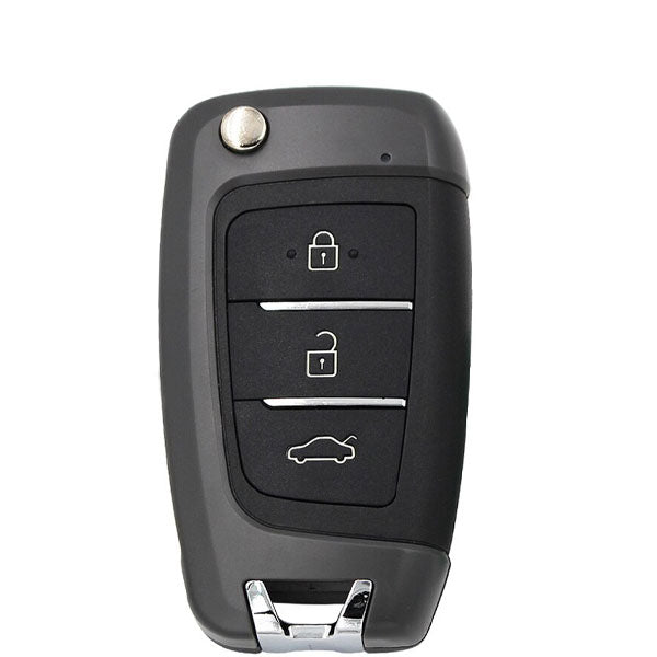 KEYDIY - Hyundai Style - 3-Button Flip Key Blank w/ Integrated Chip (KD-NB25)