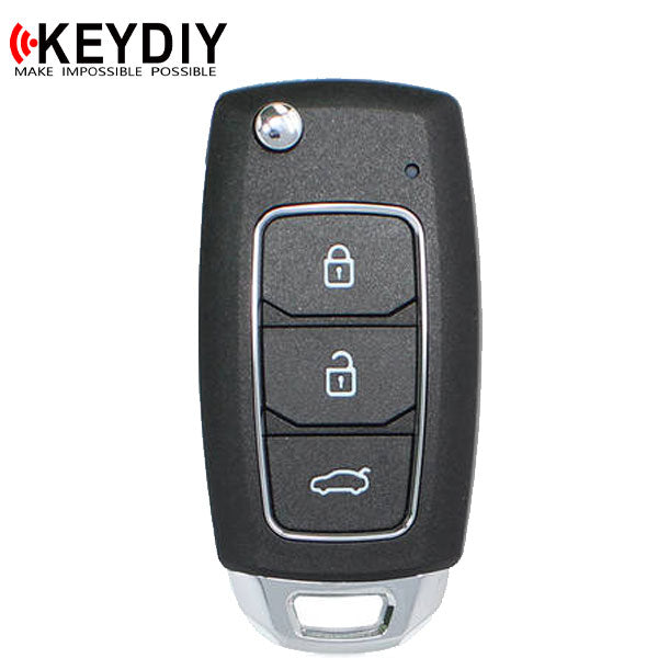 KEYDIY - Hyundai Style - 3-Button Flip Key Blank w/ Integrated Chip (KD-NB28)
