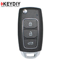 KEYDIY - Hyundai Style - 3-Button Flip Key Blank w/ Integrated Chip (KD-NB28)