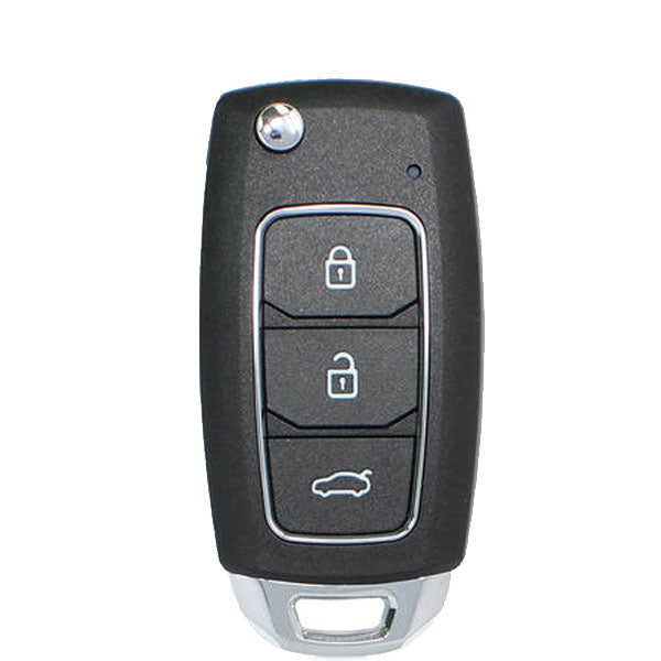 KEYDIY - Hyundai Style - 3-Button Flip Key Blank w/ Integrated Chip (KD-NB28)