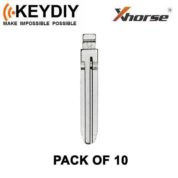 KEYDIY - TR47 - Flip Key Blade - #02 - For Xhorse / Keydiy Universal Remote Flip Keys - Pack of 10