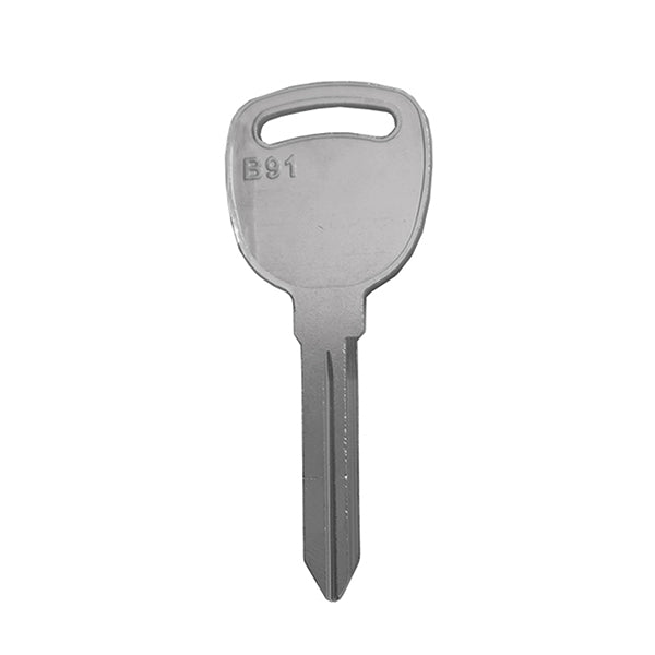 100 x B91 - P1111 - GM - Metal Key Blank - Pack of 100