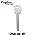 10 x GM HU100 High Security Test Blade (10 PACK) (AFTERMARKET)