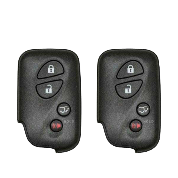 2 x 2008-2016 Lexus LX570 / RX350 / 4-Button Smart Key w/ Hatch / PN: 89904-60A00 / HYQ14AEM (AFTERMARKET) (Pack Of 2)