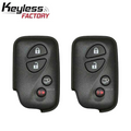 2 x 2008-2016 Lexus LX570 / RX350 / 4-Button Smart Key w/ Hatch / PN: 89904-60A00 / HYQ14AEM (AFTERMARKET) (Pack Of 2)
