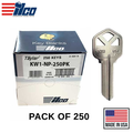 Ilco - KW1-NP KWIKSET Key Blank - 250 Pack