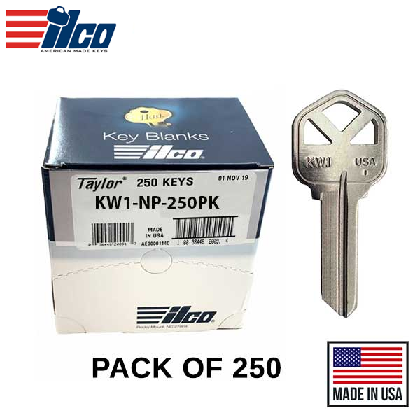 Ilco - KW1-NP KWIKSET Key Blank - 250 Pack