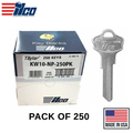Ilco - KW10-NP TITAN / KWIKSET Key Blank - 250 Pack