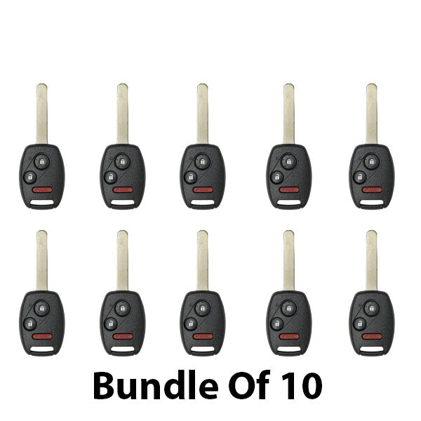 10 x 2007-2015 Honda / 3-Button Remote Head Key / MLBHLIK-1T (AFTERMARKET) (BUNDLE OF 10)