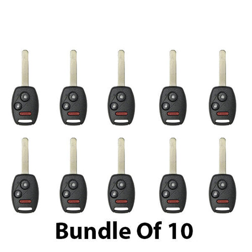 10 x 2007-2015 Honda / 3-Button Remote Head Key / MLBHLIK-1T (AFTERMARKET) (BUNDLE OF 10)