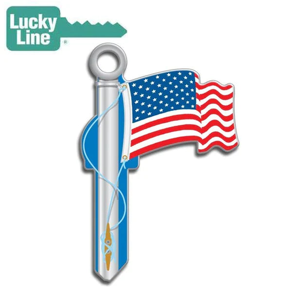 LuckyLine - B101S - Key Shapes - American Flag - Schlage - SC1