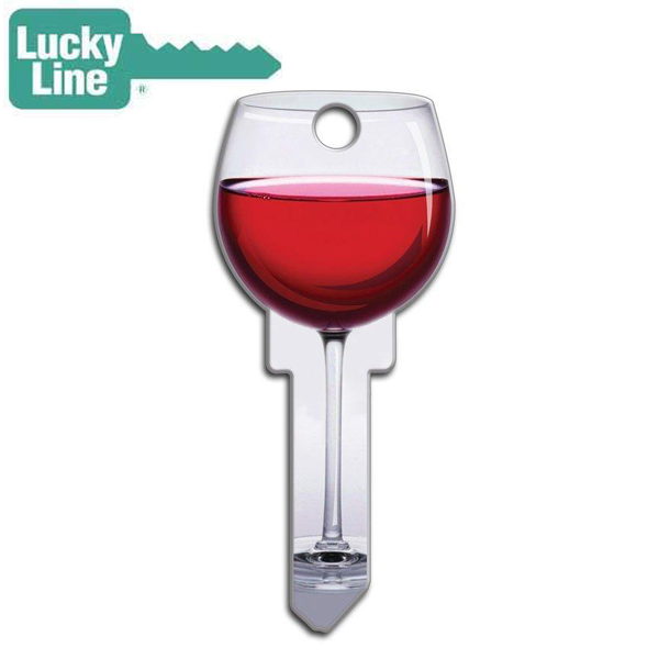 LuckyLine - B108K - Key Shapes - Red Wine - Kwikset - KW1 - 5 Pack