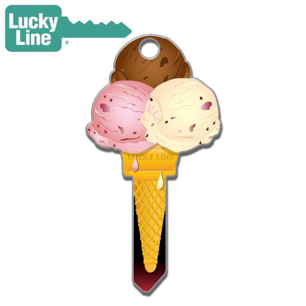 LuckyLine - B111S - Key Shapes - Ice Cream - Schlage - SC1 - 5 Pack