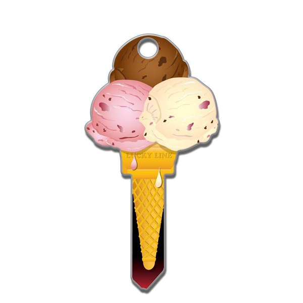 LuckyLine - B111S - Key Shapes - Ice Cream - Schlage - SC1 - 5 Pack