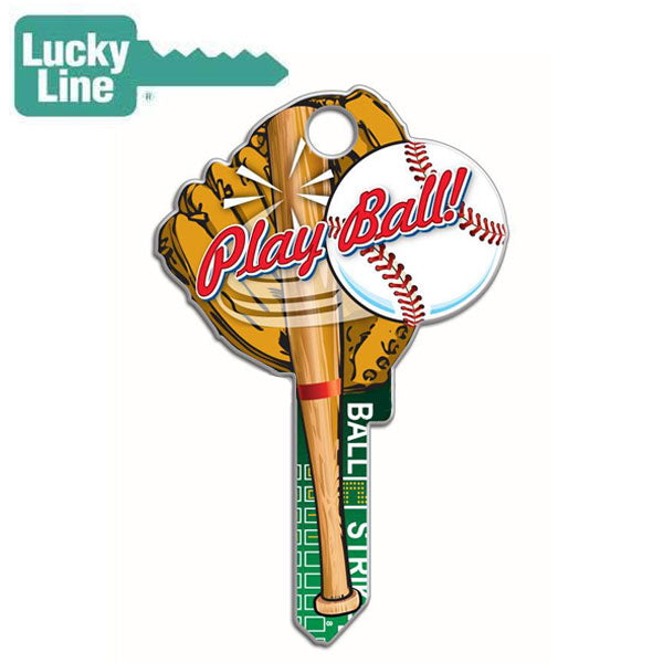 LuckyLine - B120K - Key Shapes - Baseball - Kwikset - KW1 - 5 Pack