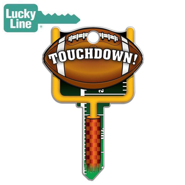 LuckyLine - B121K - Key Shapes - Football - Kwikset - KW1 - 5 Pack
