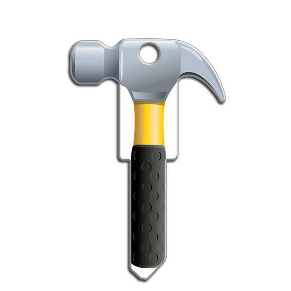 LuckyLine - B122K - Key Shapes - Hammer - Kwikset - KW1 - 5 Pack