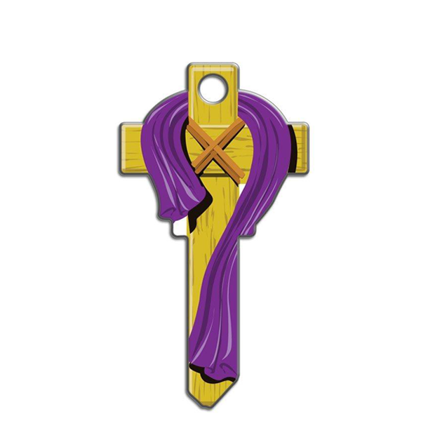 LuckyLine - B124K - Key Shapes - Cross - Kwikset - KW1 - 5 Pack