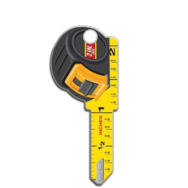 LuckyLine - B126K - Key Shapes - Tape Measure - Kwikset - KW1 - 5 Pack