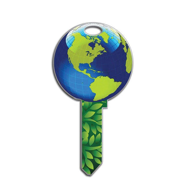 LuckyLine - B127K - Key Shapes - Earth - Kwikset - KW1 - 5 Pack