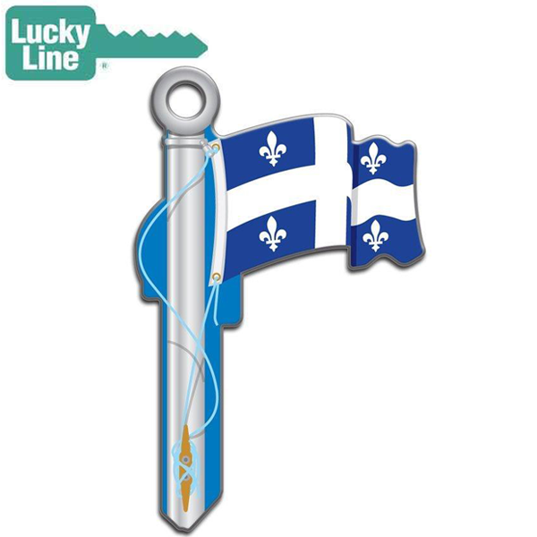 LuckyLine - B129K - Key Shapes - Quebec Flag - Kwikset - KW1 - 5 Pack