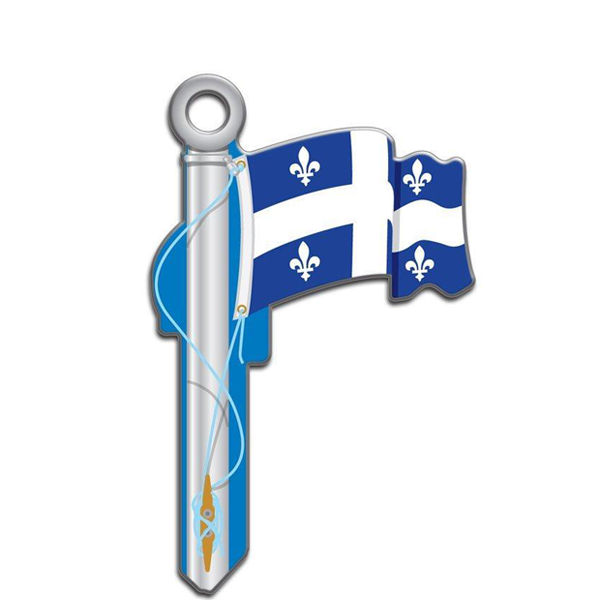 LuckyLine - B129K - Key Shapes - Quebec Flag - Kwikset - KW1 - 5 Pack