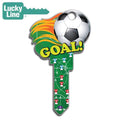 LuckyLine - B135K - Key Shapes - Soccer - Kwikset - KW1 - 5 Pack