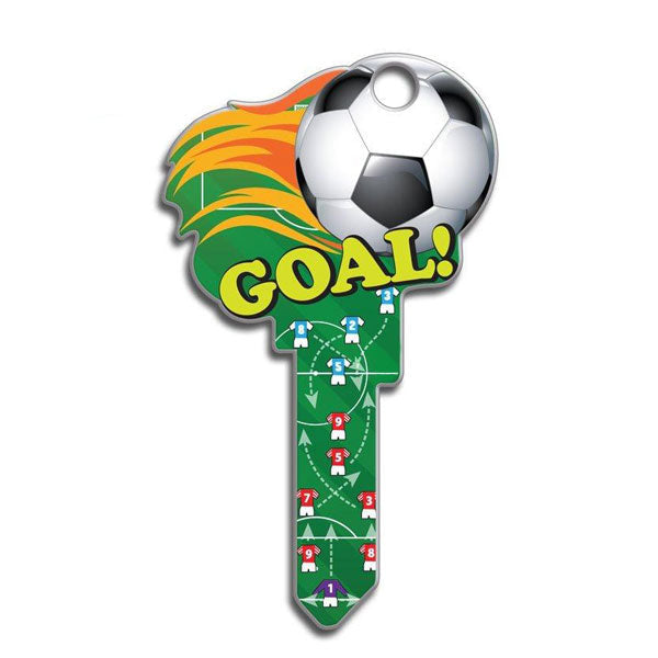 LuckyLine - B135K - Key Shapes - Soccer - Kwikset - KW1 - 5 Pack