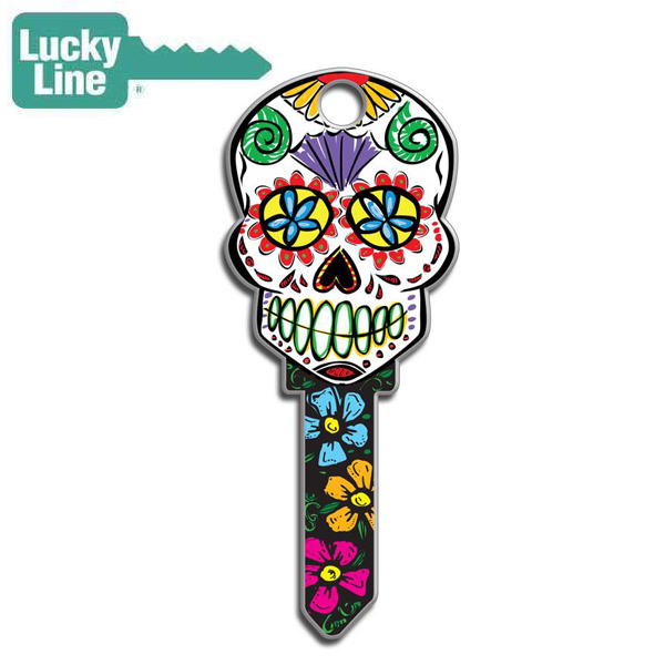 LuckyLine - B136S - Key Shapes - Sugar Skull - Schlage - SC1 - 5 Pack