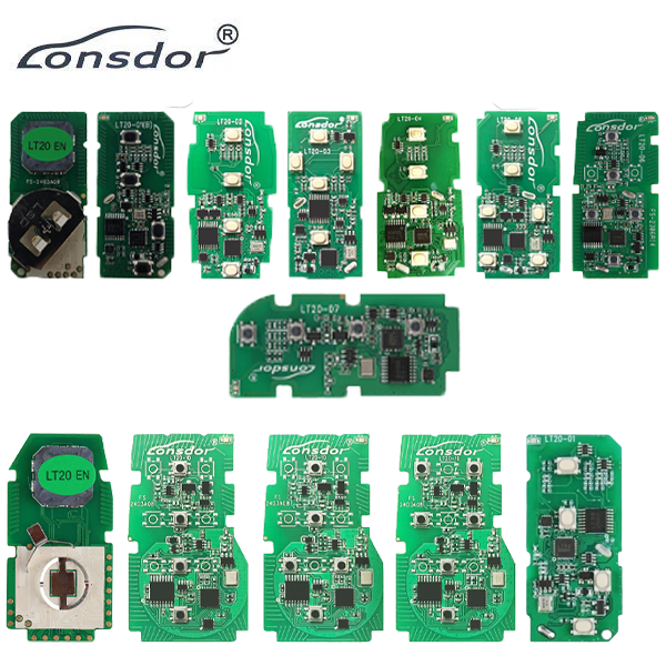 Lonsdor - LT20 - PCB Boards - Toyota - Lexus - Smart Keys for Lonsdor K518S, K518ISE & KH100+ - w/ 2 FREE EXTRA KEYS - P