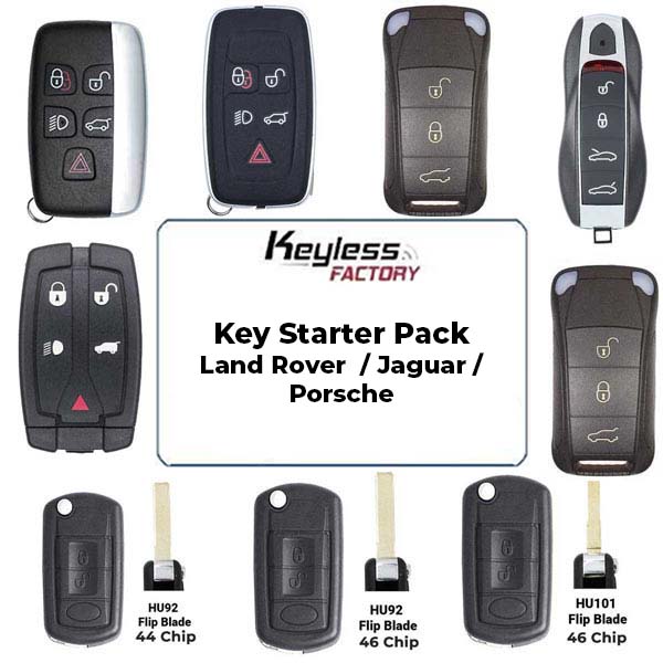 Land Rover / Jaguar / Porsche Keys Complete Starter Pack (ALL YEARS) - for VVDI2 / IM608 / ACDP (AFTERMARKET)