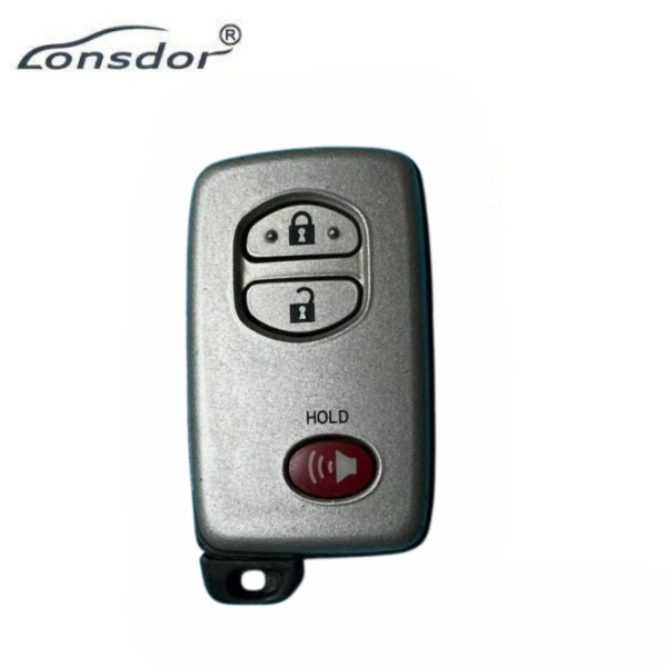 Lonsdor - LT20 01 + 3-Button Silver Remote Smart Key for Toyota & Lexus K518S, K518ISE & KH100+ Switchable Frequency