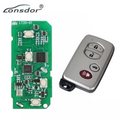 Lonsdor - LT20 01 + 4-Button Silver Universal Smart Remote Smart Key for Toyota & Lexus K518S, K518ISE & KH100+ Switchab