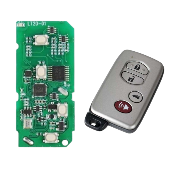 Lonsdor - LT20 01 + 4-Button Silver Universal Smart Remote Smart Key for Toyota & Lexus K518S, K518ISE & KH100+ Switchab