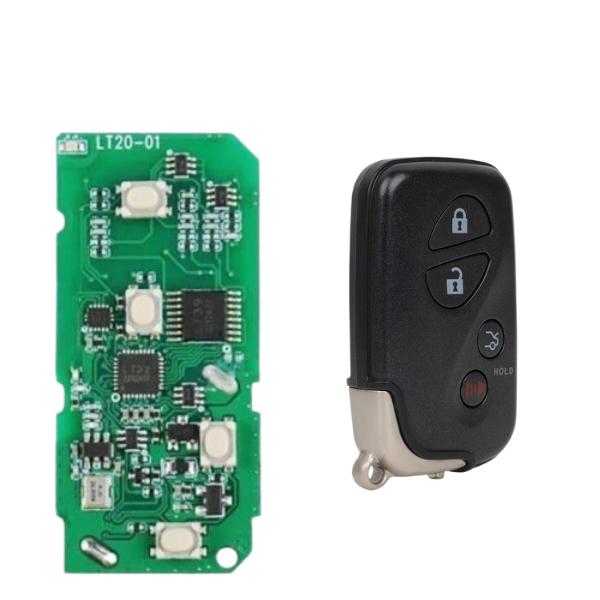 Lonsdor - LT20 01 + 4-Button Universal Smart Remote Smart Key for Toyota & Lexus K518S, K518ISE & KH100+ Switchable Freq