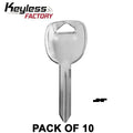 Keyless Factory - 10 x GM B102 Test Key Blade (10 PACK) (AFTERMARKET)