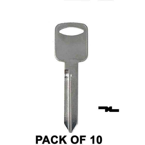 Keyless Factory - 10 x H75 - 1196FD - Ford - Metal Key Blank (10 PACK) (AFTERMARKET)