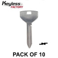 Keyless Factory - Y157 - P1794 - Chrysler - Dodge - Jeep - Metal Key Blank - Pack Of 10