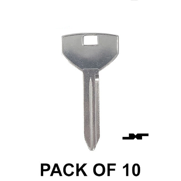 Keyless Factory - Y157 - P1794 - Chrysler - Dodge - Jeep - Metal Key Blank - Pack Of 10