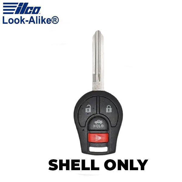 Ilco - 2003-2015 Nissan - NIS-RHK4B1 - 4-Button Remote Head Key SHELL (AFTERMARKET)
