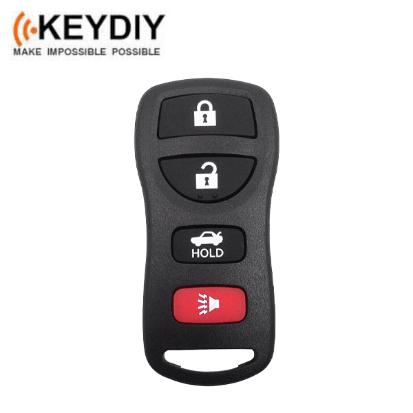 KEYDIY - Nissan Style - 4-Button Universal Keyless Entry Remote - Black  (KD-B36-4)