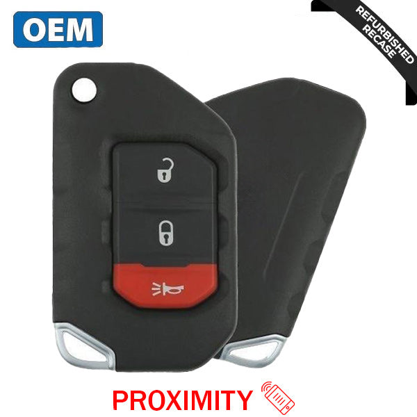 2018-2021 Jeep Wrangler / 3-Button Smart Flip Key / PN: 68416782AA / OHT1130261 (OEM Recase)