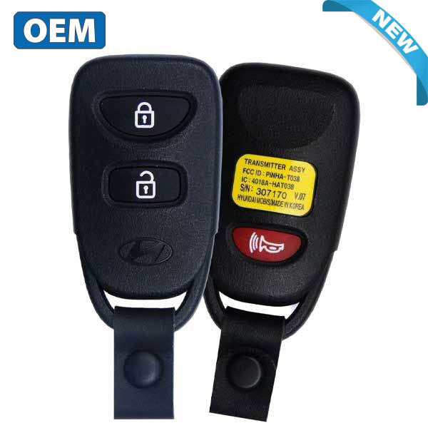 2007-2012 Hyundai Accent Santa Fe / 3-Button Keyless Entry Remote / PN: 95411-0W100 / PINHA -T038 (OEM)