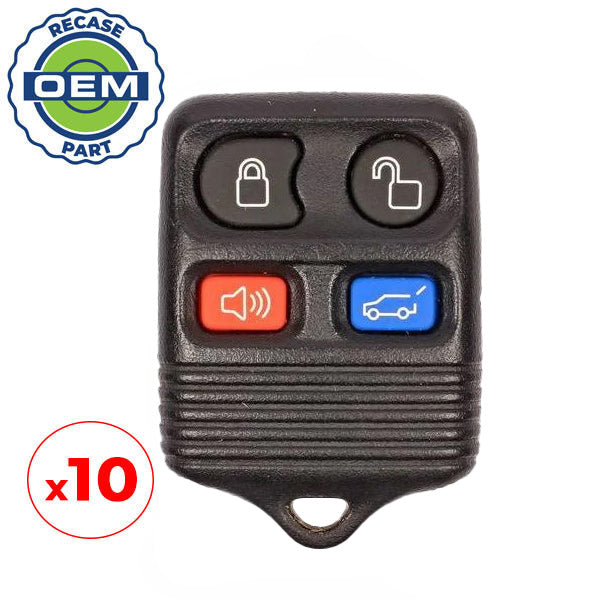 10 x 2002-2009 Ford Lincoln Mercury / 4-Button Keyless Entry Remote / PN: 1L2T-15601-AA / CWTWB1U331 (OEM Recase)