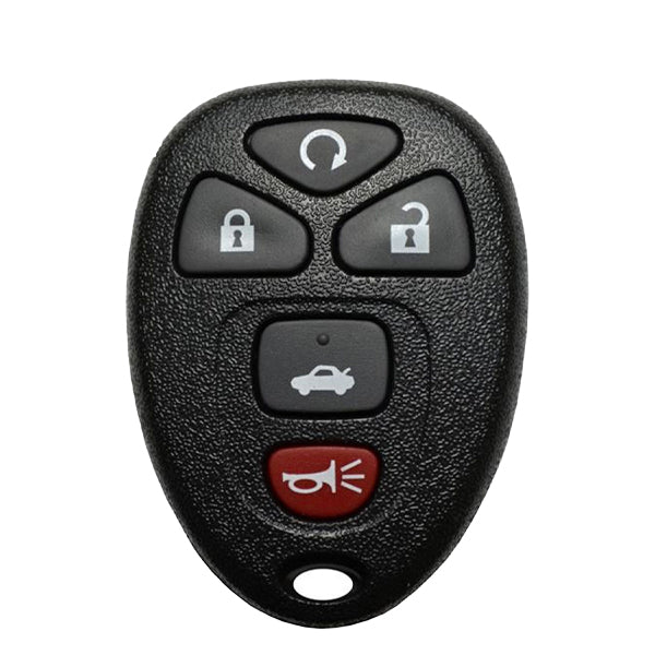 2004-2012 GM / 5-Button Keyless Entry Remote / PN: 22733524 / KOBGT04A (OEM Recase)