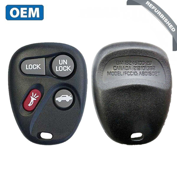 1996-2002 GM / 4-Button Keyless Entry Remote / PN: 16245100-29 / ABO1502T (OEM Refurb)