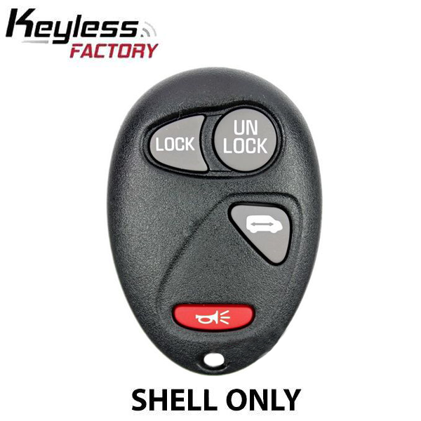2001-2005 GM / 4-Button Keyless Entry Remote SHELL / PN: 10335586 / L2C0007T / Black (AFTERMARKET)