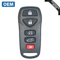 2004-2010 Nissan Quest / 5-Button Keyless Entry Remote / PN: 28268-5Z210 / KBRASTU51 (OEM Recase)